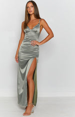 Freesia Formal Dress Khaki Beginning Boutique