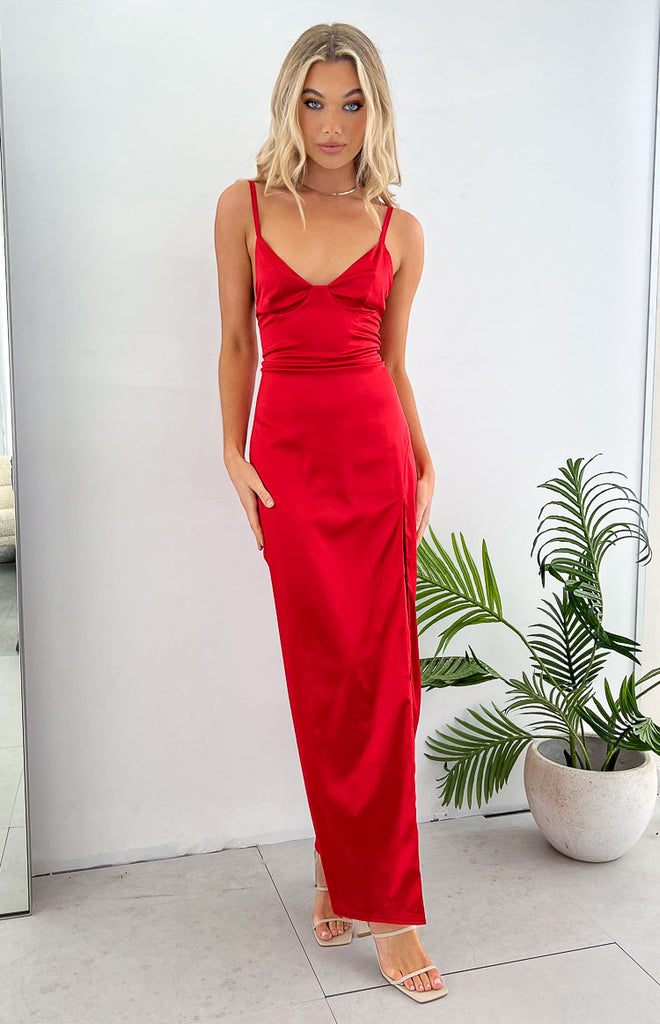 Freesia Red Formal Maxi Dress – Beginning Boutique