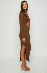 Hailey Cut Out Midi Brown Image