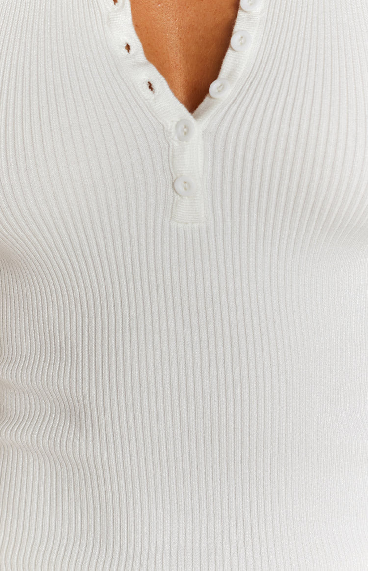 Hazel Collared Mini Dress White Image