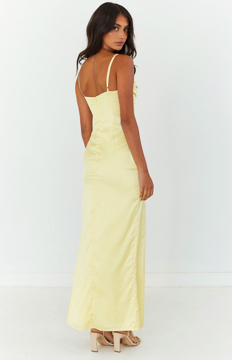 Shop Formal Dress - Honey Yellow Maxi Dress third image