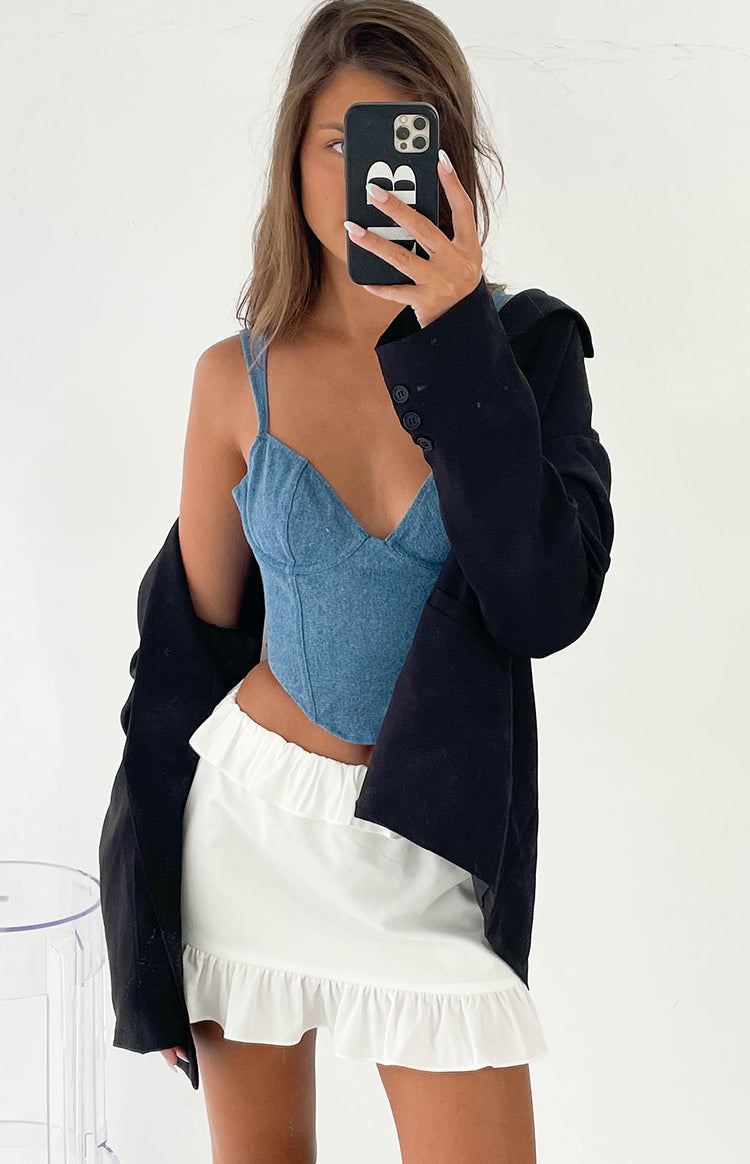 Kelsey White Mini Skirt Image