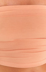 Kerrie Orange Rib Tube Top Image