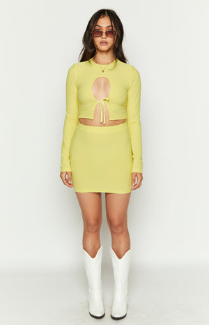 Lizzy Lemon Waffle Top