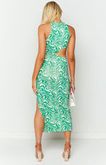 Lulu Green Print Maxi Dress Image