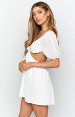Margot Puff Sleeve Dress White Image