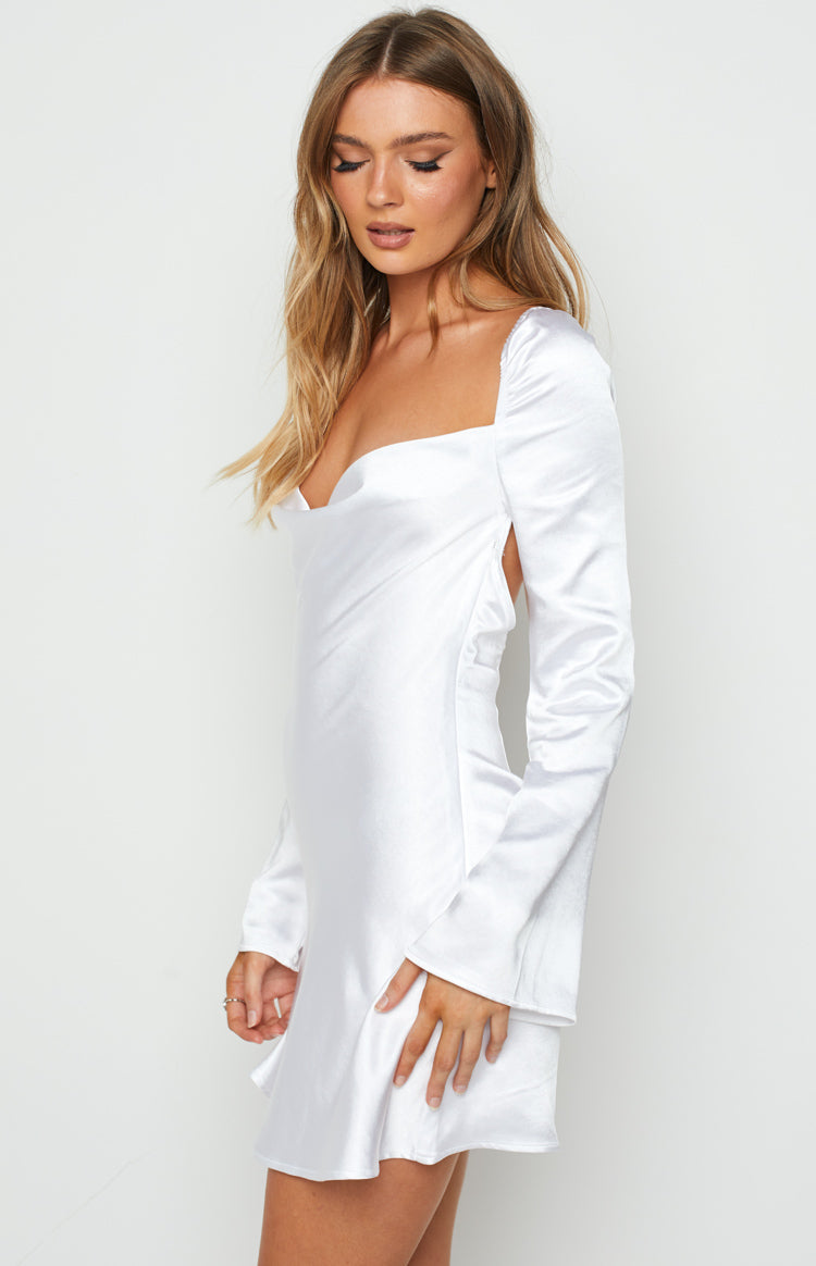 Marienne White Mini Dress – Beginning Boutique