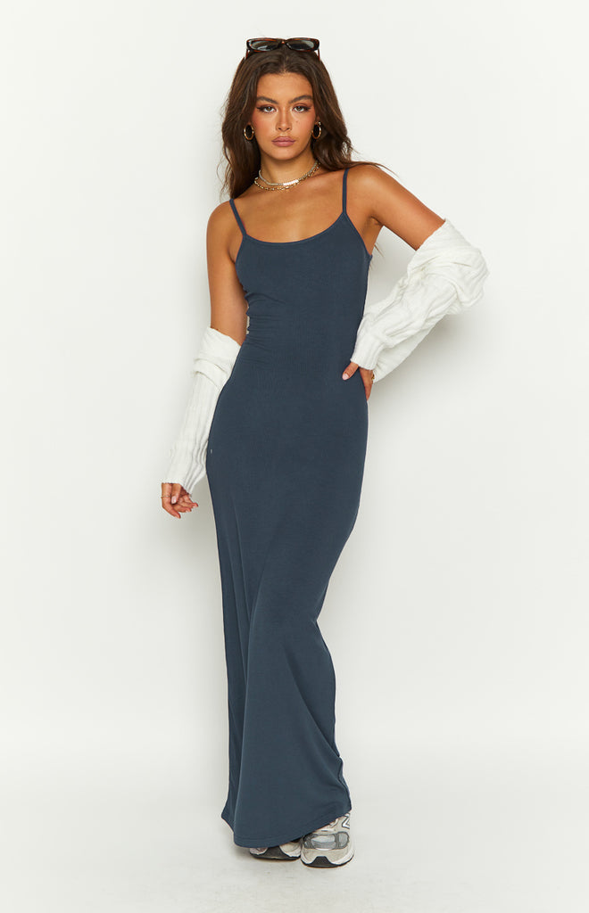 Melrose Navy Maxi Dress – Beginning Boutique