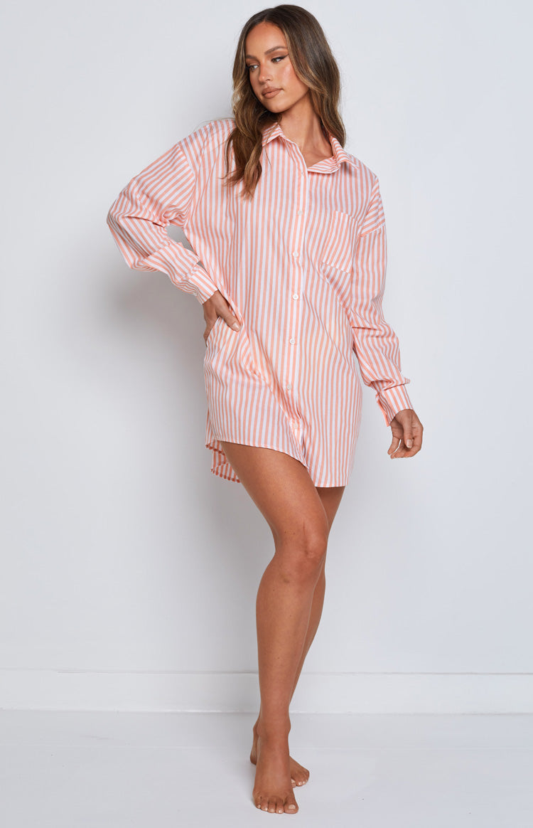 Nantes Shirt Dress Pink Beginning Boutique