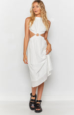 Odessa Backless Midi Dress White Image
