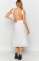 Odessa Backless Midi Dress White Image