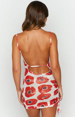 OMIGHTY Painted Flowers Mesh Dress Image
