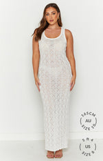 Piper White Knit Maxi Dress Image