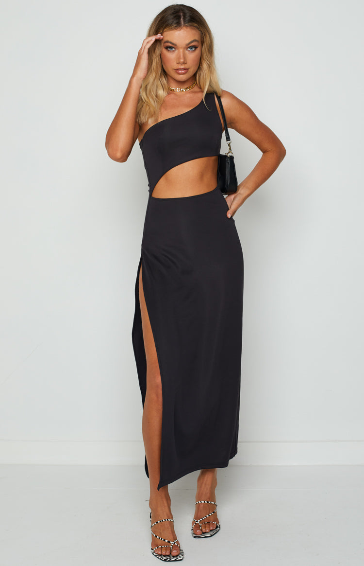 Collective Dress - Simone Black Cut Out Maxi Dress fifth image