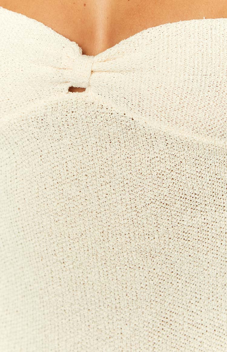 Skye Cream Knit Midi Dress Image