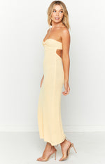 Skye Lemon Knit Midi Dress Image