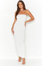 Strapless maxi dress outlet white