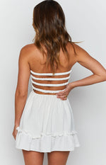 Sundazed Strap Back Dress White Image