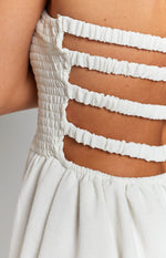 Sundazed Strap Back Dress White Image