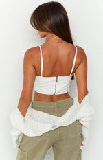 The Divine White Cropped Top Image