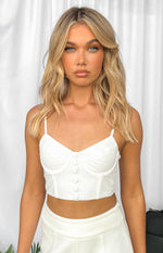 The Divine White Cropped Top Image