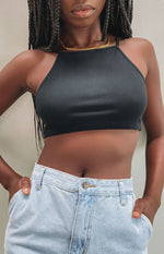 Wonderland Crop Top Black Image
