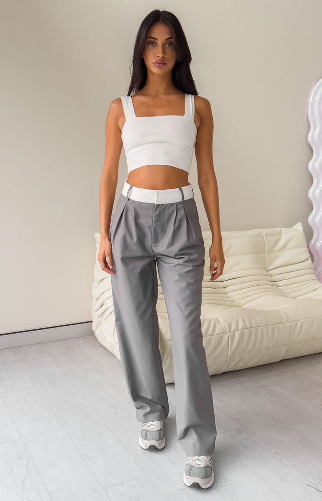 Zion Grey Waist Pant – Beginning Boutique