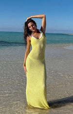 Ezra Yellow Maxi Dress Beginning Boutique