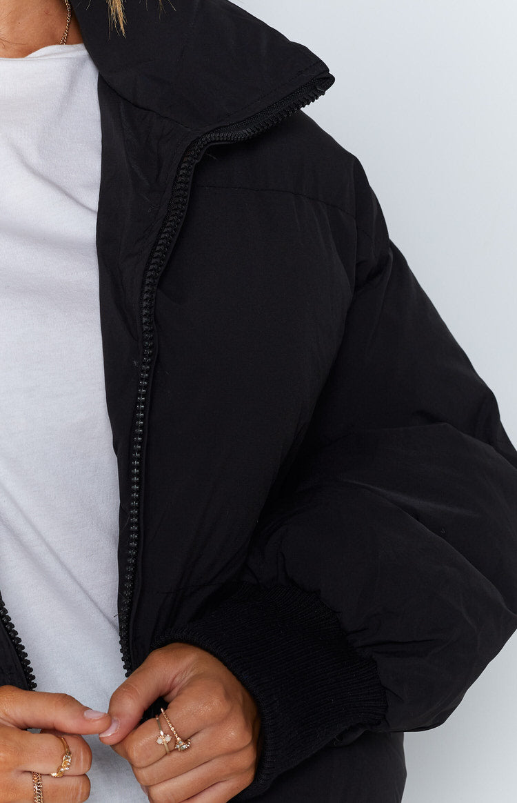 Remi Puffer Jacket Black – Beginning Boutique