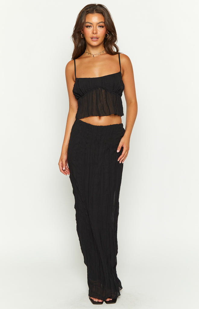 The Moment Black Maxi Skirt – Beginning Boutique